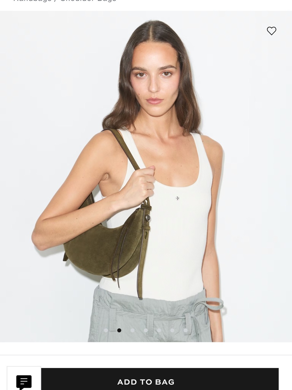 Tory Burch Romy Suede Half Moon Bag - Picture 5 of 10